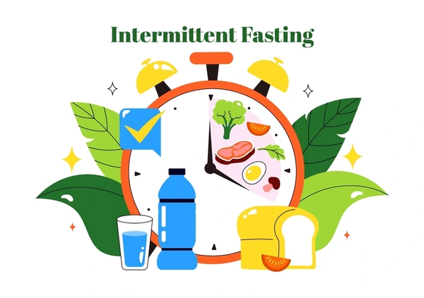 Comparison infographic chart showing different intermittent fasting schedules